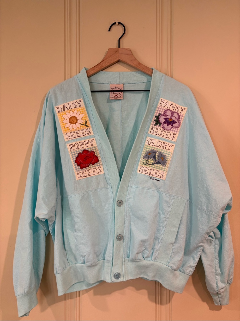 Vintage Handmade Embroidered Lightweight Cardigan